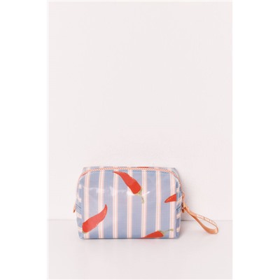 Neceser pequeño impermeable estampado rayas