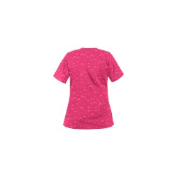 UA Forever Hearts Fuchsia Scrub Top