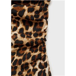 Vestido asimétrico animal print