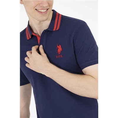 Erkek Lacivert Basic Polo Yaka Tişört