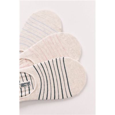 Pack 3 calcetines slip estampados rayas