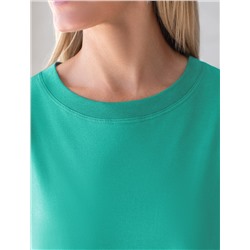 Платье из премиального хлопка с вышивкой на рукаве