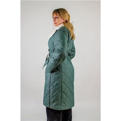 Зимняя куртка пальто с меховым воротником арт.2815