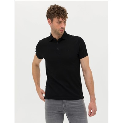 Siyah Slim Fit Merserize Tişört