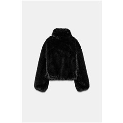 SHORT FAUX FUR COAT