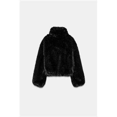 SHORT FAUX FUR COAT
