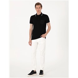 Ekru Slim Fit Jean Pantolon
