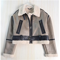 Короткая куртка в стиле ретро-байкера ЗАР*А