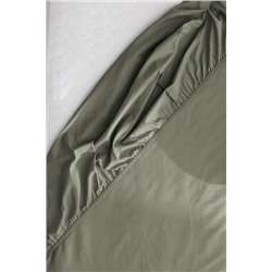 Manon King Size %100 Pamuk Ranforce Lastikli Çarşaf - Yeşil
