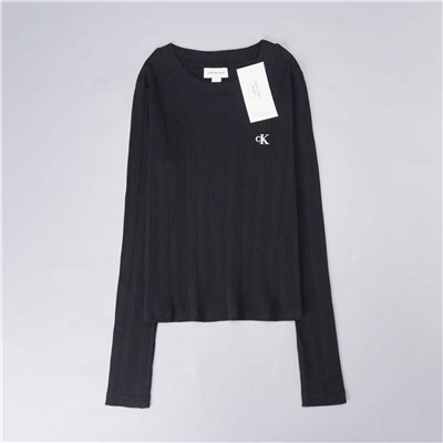 Женская эластичная рубашка с круглым вырезом и длинными рукавами СК