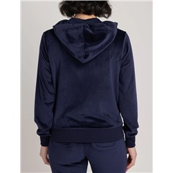 VELOUR ZIP UP HOODIE