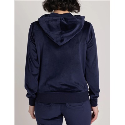 VELOUR ZIP UP HOODIE
