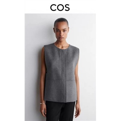 Женский жилет из шерсти с круглым вырезом  КО*С