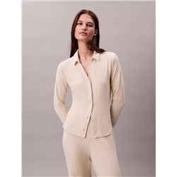 Brushed Knit Slim Sleep Shirt