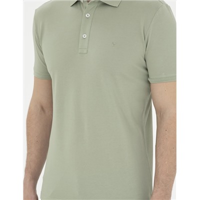 Çağla Yeşili Slim Fit Merserize Tişört