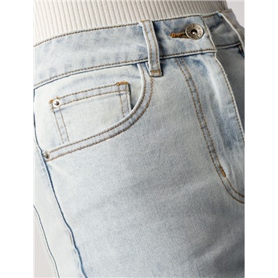 Джинсы-клеш из эластичного денима