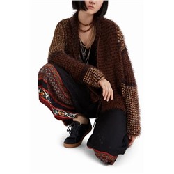 Chaqueta abierta gruesa patch