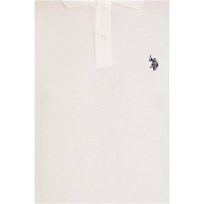 Erkek Ekru Basic Polo Yaka Tişört