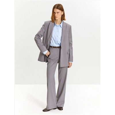 Брюки прямого кроя с защипами из костюмной шерсти, D189/peter