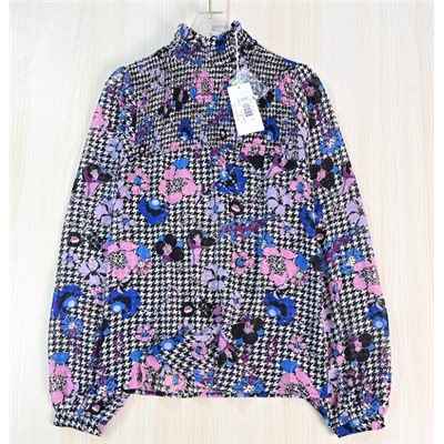 Женская изысканная шифоновая блузка с длинными рукавами  ГЕС*С