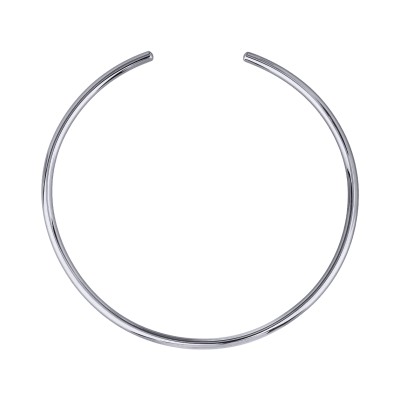 Колье гривна (покрытие родий) 13см, Есть комплект