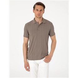 Koyu Vizon Slim Fit Polo Yaka Tişört