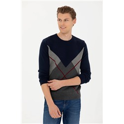 Erkek Lacivert Kazak