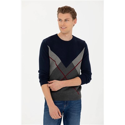 Erkek Lacivert Kazak