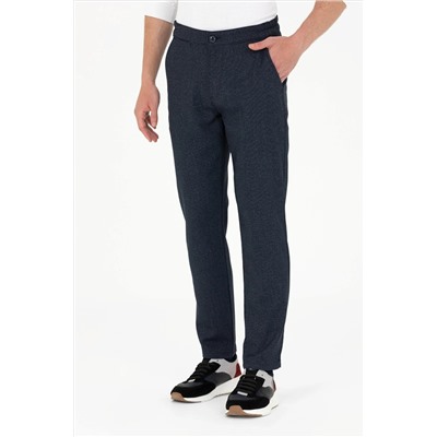 Erkek Lacivert Kanvas Pantolon