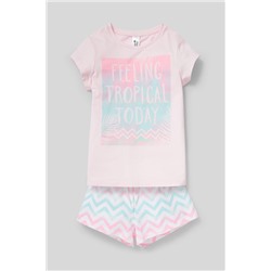 Shorty-Pyjama - Bio-Baumwolle - 2 teilig