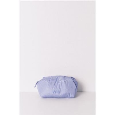 Neceser grande acolchado azul strass
