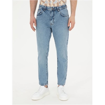 Açık Mavi Tapered Fit Jean Pantolon