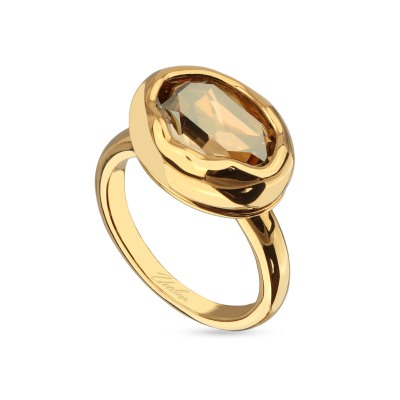 Кольцо Грация (кристаллы SW шампань; покрытие золото), Есть комплект