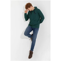 Erkek Yeşil Kapüşonlu Sweatshirt