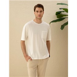 Ekru Comfort Fit Tişört