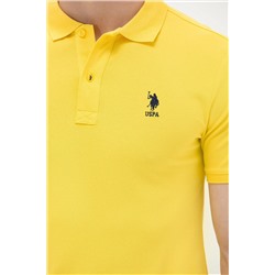 Erkek Koyu Sarı Basic Polo Yaka Tişört