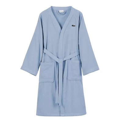 Lacoste Home Logo Patch 100% Cotton Pique Bath Robe
