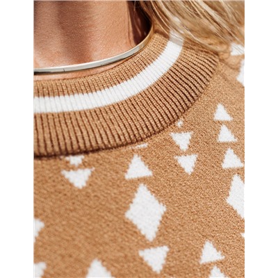 Платье жаккардовой вязки с кашемиром