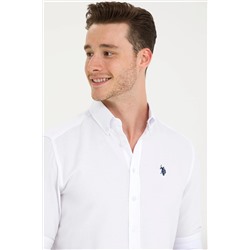 Erkek Beyaz Uzun Kollu Gömlek