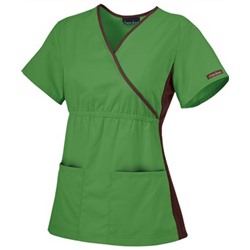 Cherokee Flexibles Scrubs Solid Mock Wrap Top
