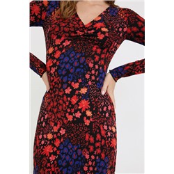 Vestido corto slim flores