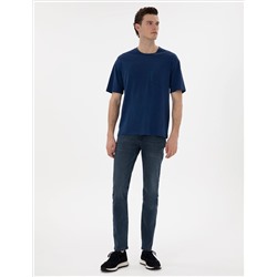 Açık Lacivert Comfort Fit Basic Tişört