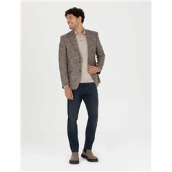 Kahverengi Slim Fit Ceket