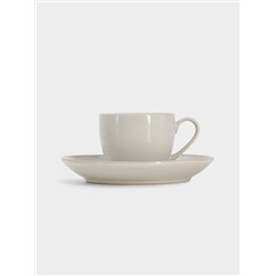 Пара кофейная, 1 перс, 2 пр, 90 мл, керамика, бежевая, в крапинку, North Organic