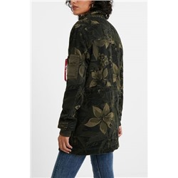 Parka militar estampado floral