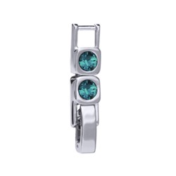 Удлинитель Теннис 2см (кристаллы SW изумруд 4мм; покрытие родий)