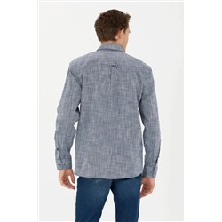 Erkek Lacivert Uzun Kollu Gömlek