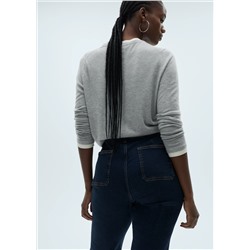 Jeans flare crop bolsillos