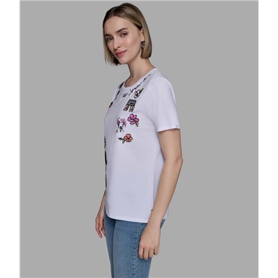 LUXE WHIMSY FLORAL TEE