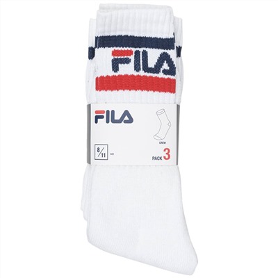 FILA Unisex Sportsocken "Falk" 3 Paar weiß FS24T001-100-White